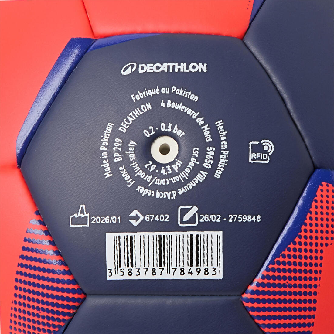 Madhësia 1 për Hendboll, HB 100 Easygrip - Blu/Portokalli 11