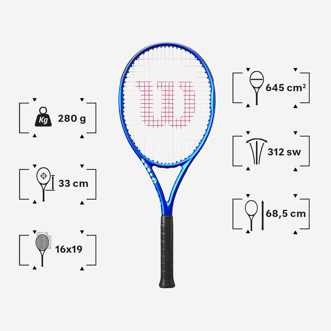 Adult Tennis Racket Ultra Team V5 280g - Blue 2