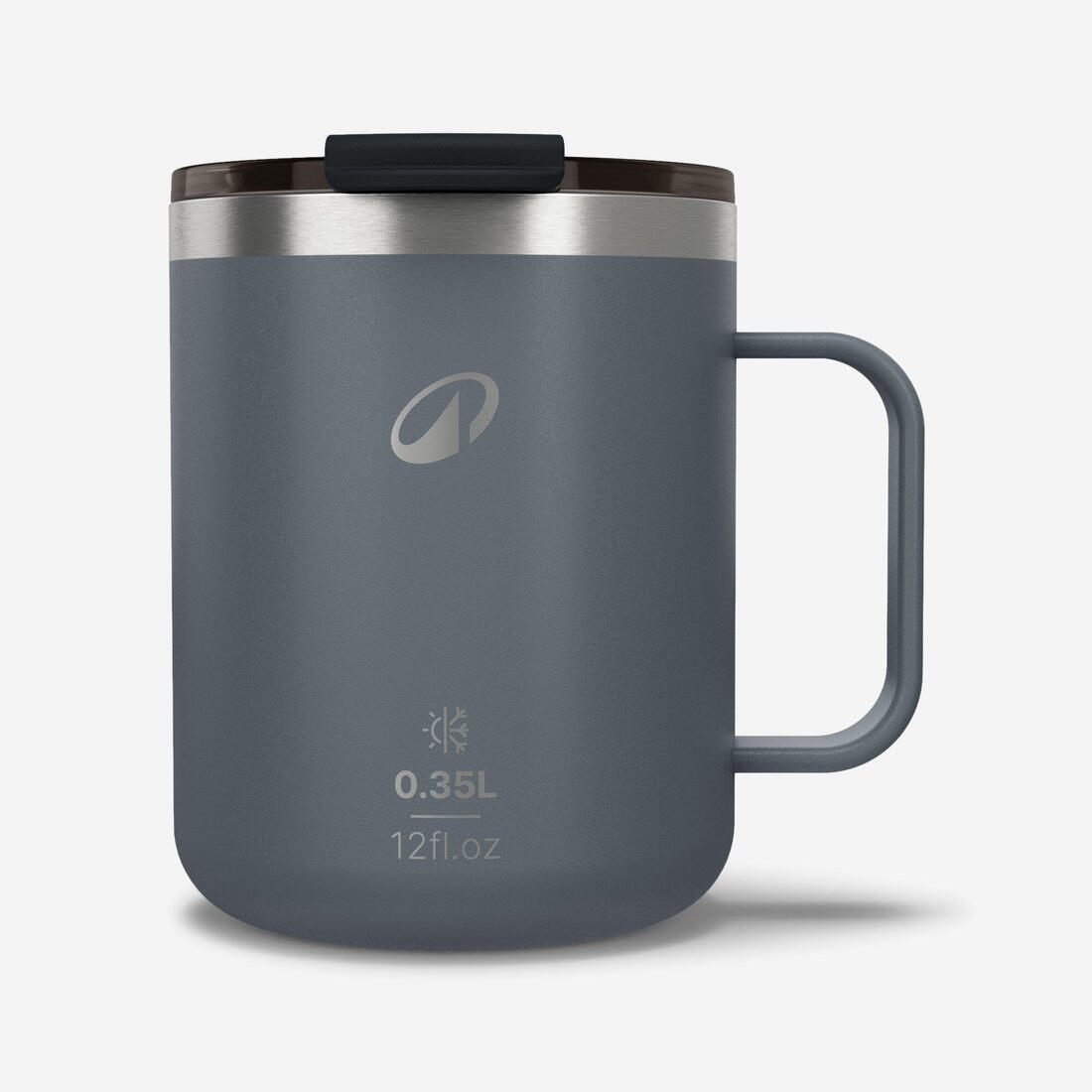 Shishe inoksi 0.35 l e izoluar 900, për kamping, ecje malore/ecje malore - gri