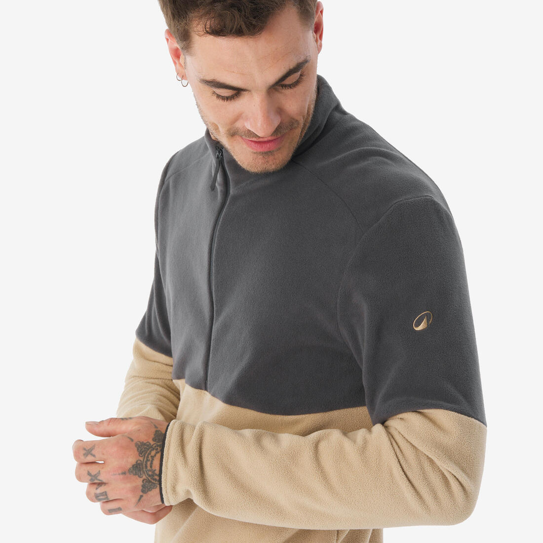 Men’s mountain hiking fleece jacket, MH500 Half Zip 10