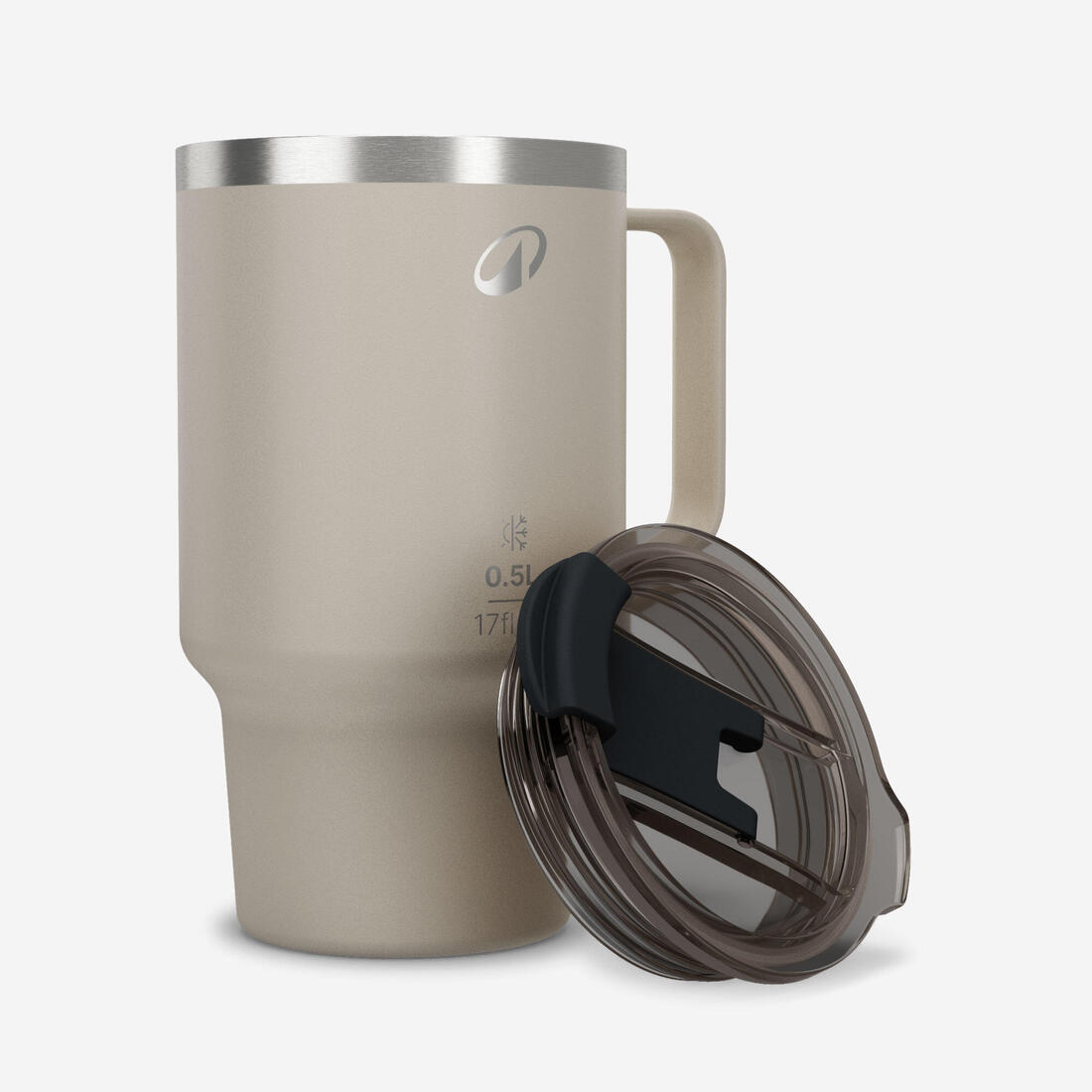 Gotë çeliku inox 0.5 L 900, për kamping, ecje në natyrë/ecje malore - bezhë 2