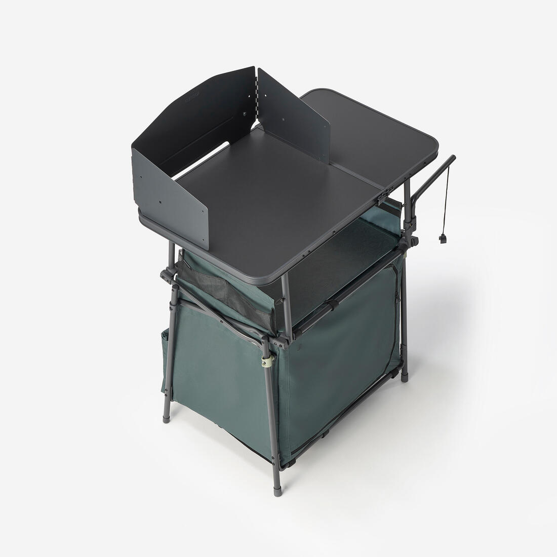 Camping kitchen unit L, foldable and with a wind shield 4